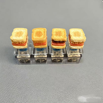 Mini Food Mechanical Key Fidget Toy – Handmade Resin Charms