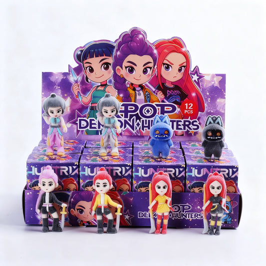KPOP Demon Hunter Girl Group Advent Calendar 12pcs/24pcs Blind Box Silicone Keychain Set