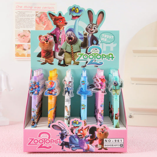 Zootopia 2 Nick Judy Character Resin Clip Pens Click Gel Pens for Students & Office Use
