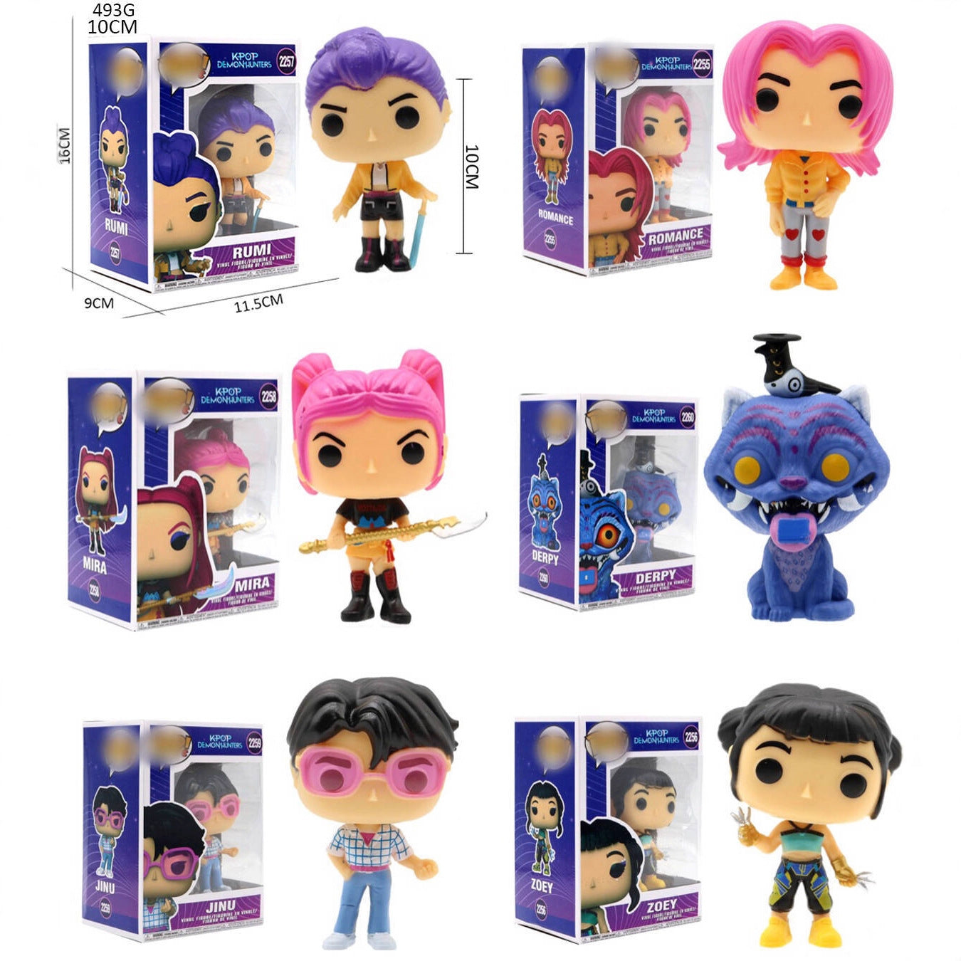 4-Inch Demon Hunters Q-Version Figures | Movable-Head Collectible Desk Toys, Set of 6