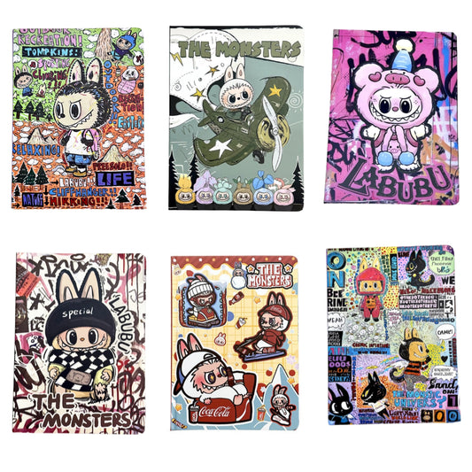 Graffiti Labubu A5 Hardcover Notebook – Cute Cartoon Journal, Office Planner & Diary