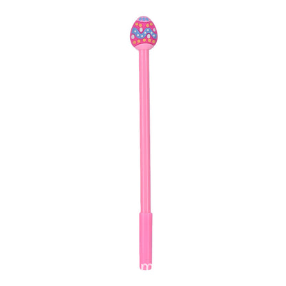 Cartoon Silicone Easter Bunny Pen Creative Topper Gel Pen Black Ink Journal Pen