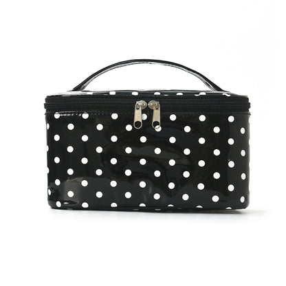 PVC Polka Dot Waterproof Clear Cosmetic Bag Makeup Travel Toiletry Organizer Carry Pouch