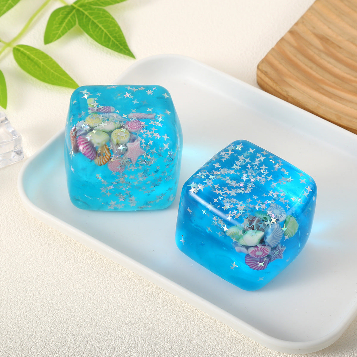 Underwater World Ice Cube Squishy Slow Rising Stress Relief Fidget Toy