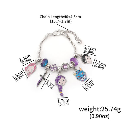 K-Pop Demon Hunters Bracelet Set Mixed Metal Braided Cord & Colorful Seed Bead Bracelets