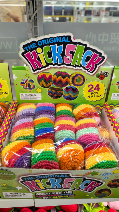 Handmade Crochet Stress Balls Set – Knitted Fidget Balls (24pcs Display Box, Assorted Colors)