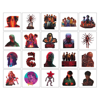20 Sheets Stranger Things Colorful Cartoon Graffiti Temporary Tattoo Stickers