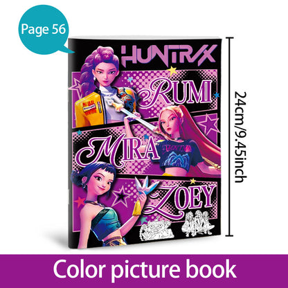 K-Pop Demon Hunters Coloring Book Anime Line Art Coloring Pages