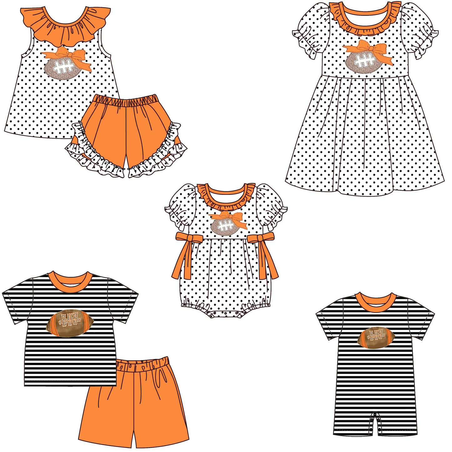 Embroidered Football Fashion Collection for Babies & Toddlers