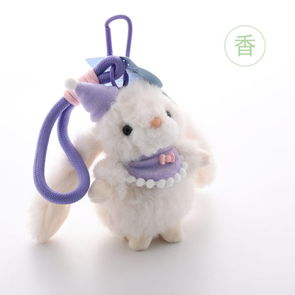 Spring Easter Fluffy Long-Eared Bunny Plush Charm