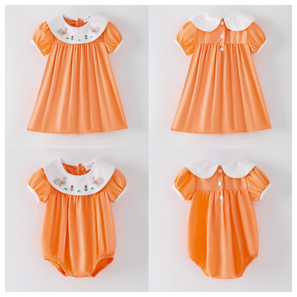 Spring / Summer Easter Kids Collection Bunny Embroidery Outfits