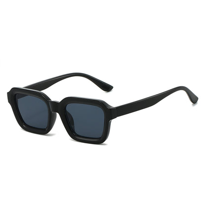 Fashion Adult Square Frame Sunglasses Minimalist Solid Color Shades
