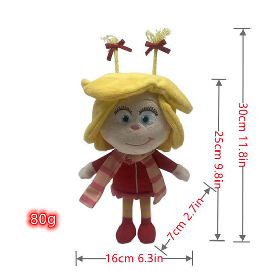 2025 Christmas Grinch Plush Toy – Green Monster Stuffed Doll Cartoon Character Gift for Kids
