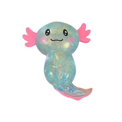 Salamander Squishy Toy with Gold Glitter Stress Relief Squeeze Toy