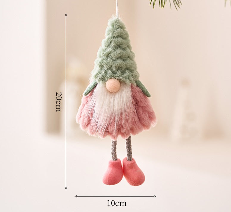 Cozy Pastel Christmas 2025 Plush Ornaments Handmade-Style Gnomes & Snowmen Socks for Holiday