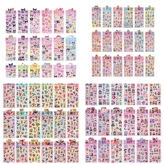 K-pop Demon Hunters Holographic Stickers Set Cartoon Designs for Journals and Scrapbooks