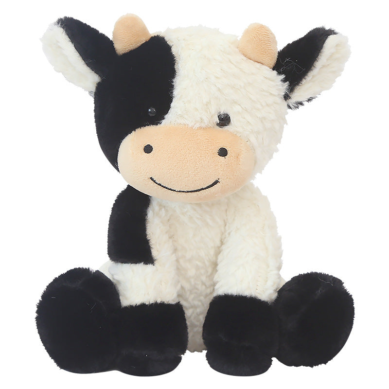 8.7" Plush Cow Stuffed Animal – Soft Sitting Cow Plush Toy