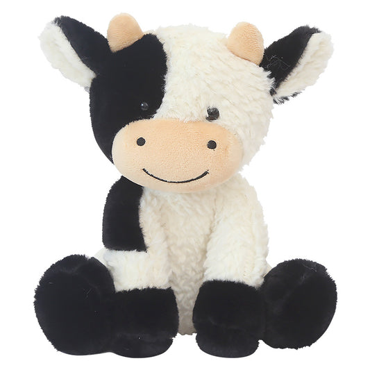 8.7" Plush Cow Stuffed Animal – Soft Sitting Cow Plush Toy