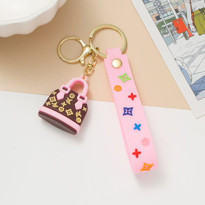 Mini Silicone Purse Keychain Cute Bag Shape Key Ring & Backpack Charm Accessory