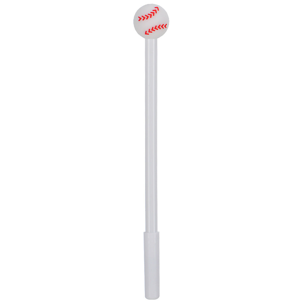 Sports Ball Silicone Top Gel Pen Black Ink Creative Ballpoint Pen