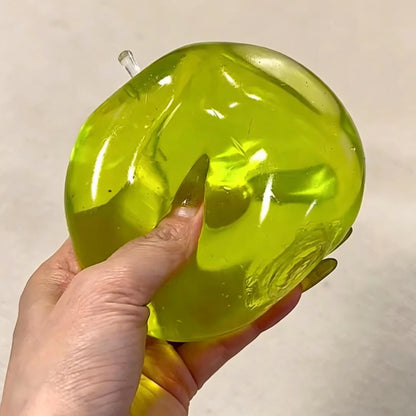 Clear Apple Squishy Soft Squeeze Stress Relief Fidget Toy
