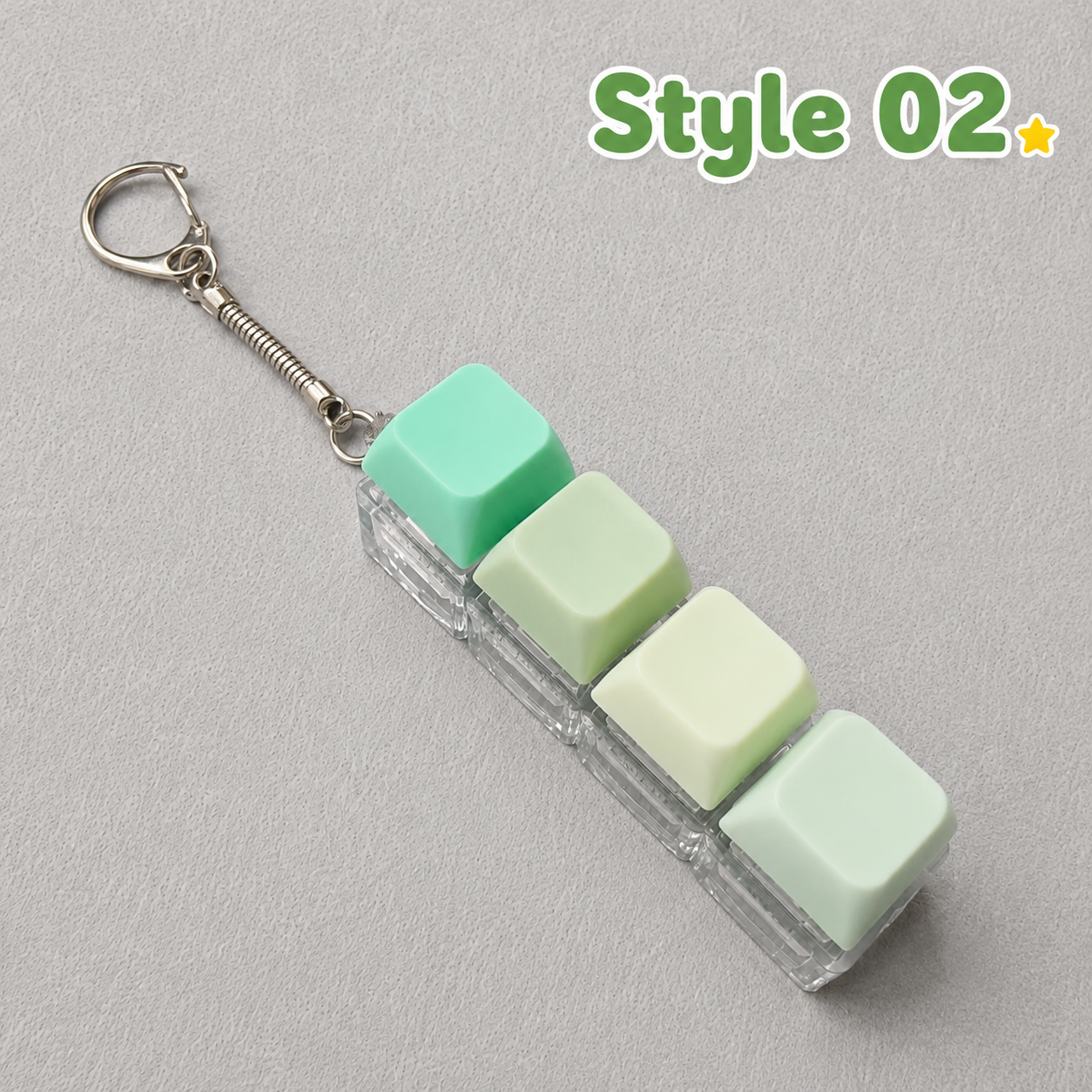 Pastel Colors Finger Press Button Cube Squishy Keyboard Keychain Stress Relief Toy