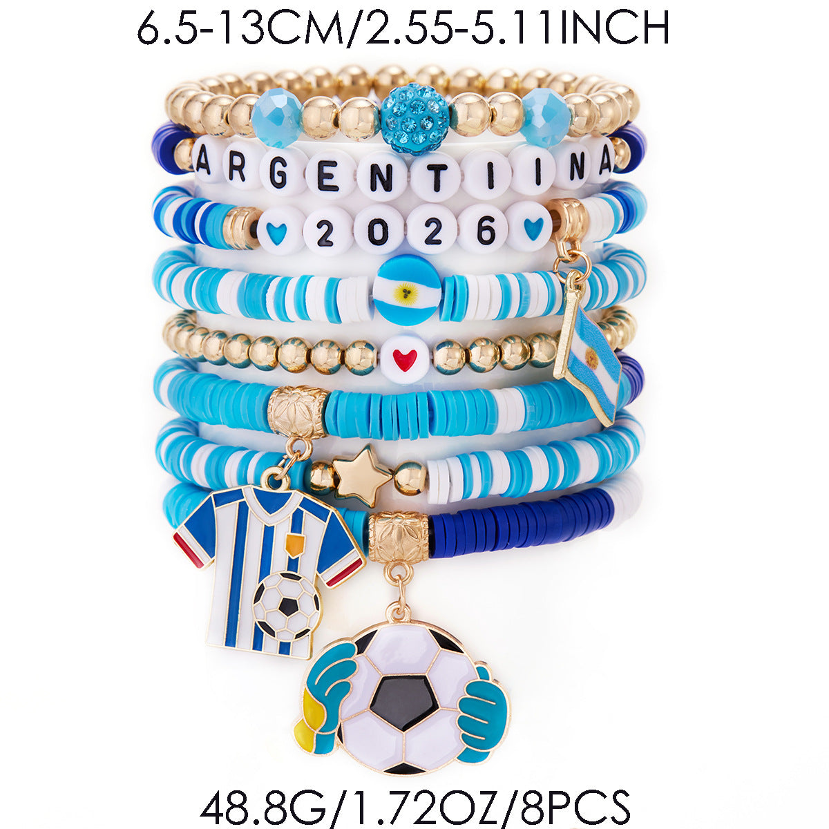 World Cup 2026 Country-Themed Bracelet Set Soccer Fan Jewelry Gift