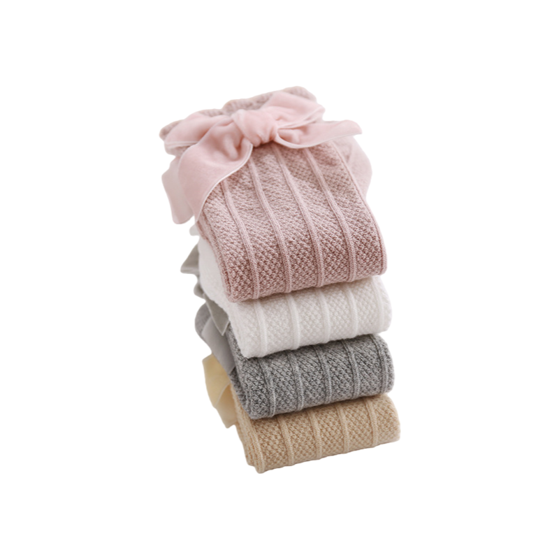 Baby Girls Knee High Mesh Breathable Spring & Summer Princess Socks with Bow
