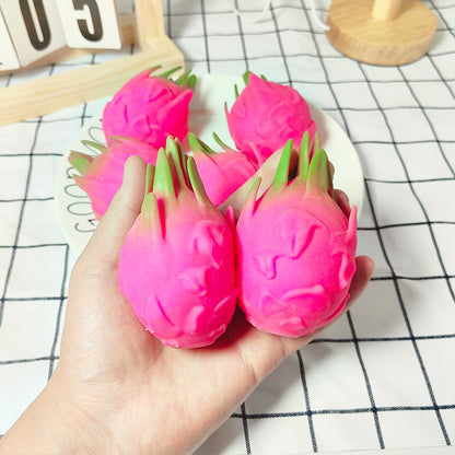 Simulation Fruit Mango Peach Dragon Fruit Squishy Slow Rising Stress Relief Squeeze Toy