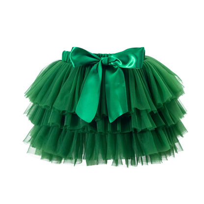 Toddler Girls Summer Colorful Tulle Skirt With Matching Accessory