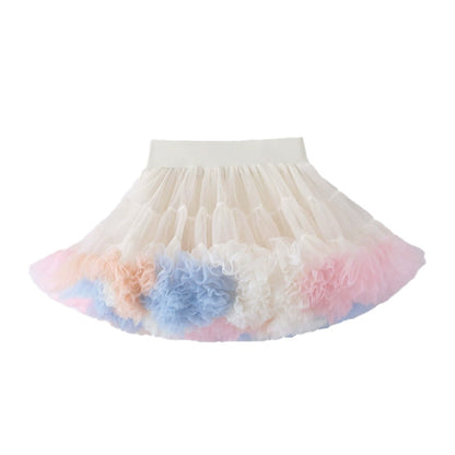 Toddler Girls Summer Multicolor Tutu Tulle Skirt