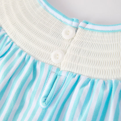 Grils Back To School Apple Bow Smocked Outfit Set