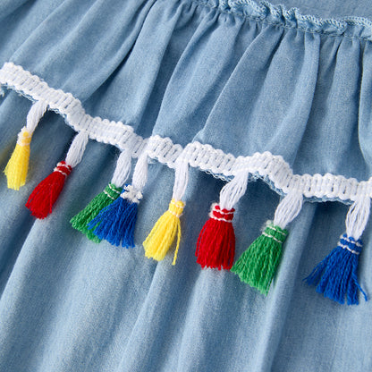 Girls Back To School HOMEWORK Applique Dress