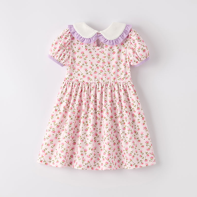 Girls Halloween Floral Corn Applique Cute Dress