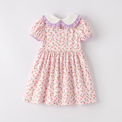 Girls Halloween Floral Corn Applique Cute Dress