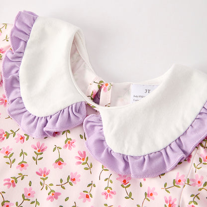Girls Halloween Floral Corn Applique Cute Dress