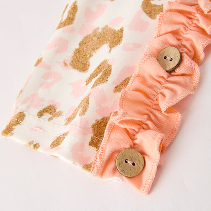 Girls Fall Thanksgiving Sequin Pumpkin Embroidery Pant Set