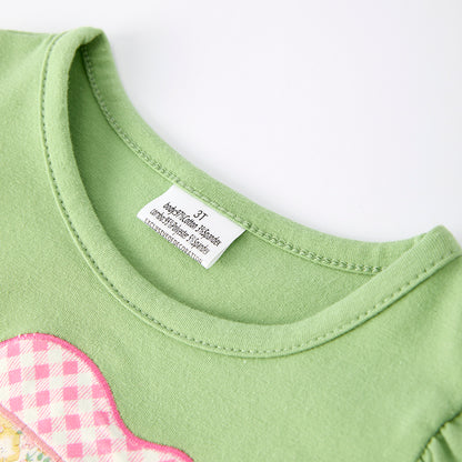 Girls Fall Thanksgiving Scarecrow Applique Top+Pant Set