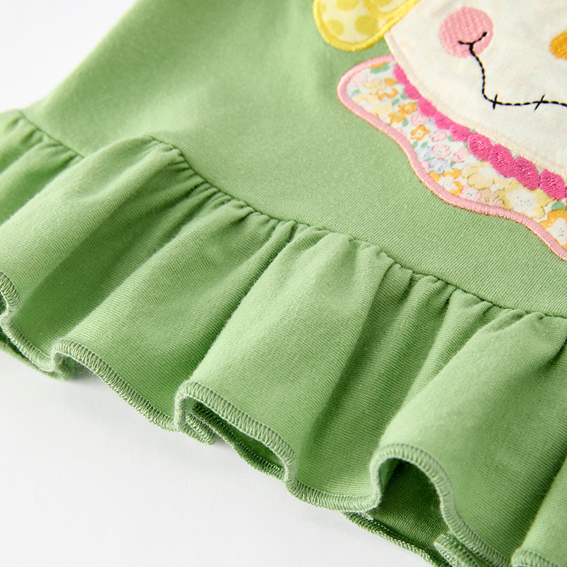 Girls Fall Thanksgiving Scarecrow Applique Top+Pant Set