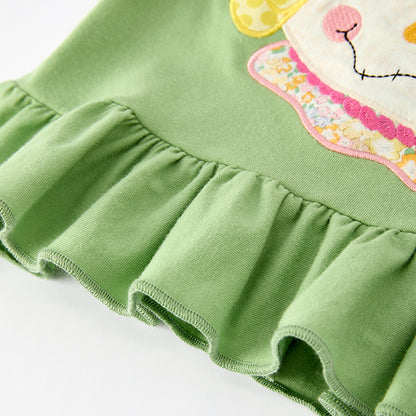Girls Fall Thanksgiving Scarecrow Applique Top+Pant Set