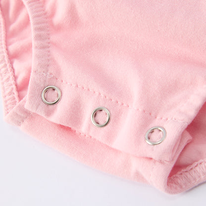 Sweet Clover Charm Embroidered Baby Pink Romper St. Patrick’s Day