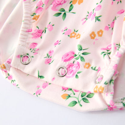 Kids Easter Pink Floral Bunny Collection Embroidery Outfits