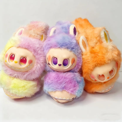 Winter Vinyl Labubu Tie Dyed Fuzzy Ear Muffs Warm Plush Earmuffs  Cozy Frost-Proof Ear Warmers