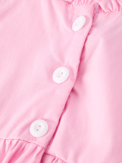 Spring / Summer Kids Collection Pink Bow Smocked Embroidery – In Stock