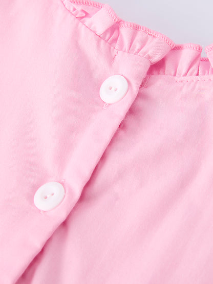 Spring / Summer Kids Collection Pink Bow Smocked Embroidery – In Stock