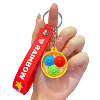 Food & Dessert Butter, Cheese & Bao Bun Keychains Silicone Bag Charms & Accessories