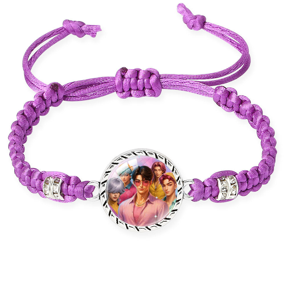 K-POP Demon Hunters Series Bracelet Set Creative Charm Braided Adjustable Bracelets
