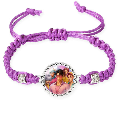 K-POP Demon Hunters Series Bracelet Set Creative Charm Braided Adjustable Bracelets
