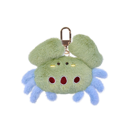 Cartoon Seafood Plush Keychain Sea Animal Stuffed Bag Charm Pendant  Keyring Accessory