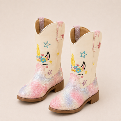 Girls Western Cowboy Boots – Glitter & Embroidered Styles
